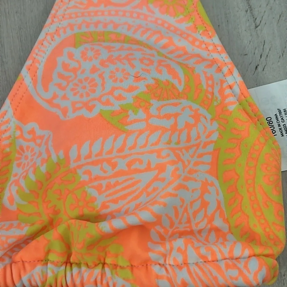 Old Navy orange paisley swim bikini top size XS